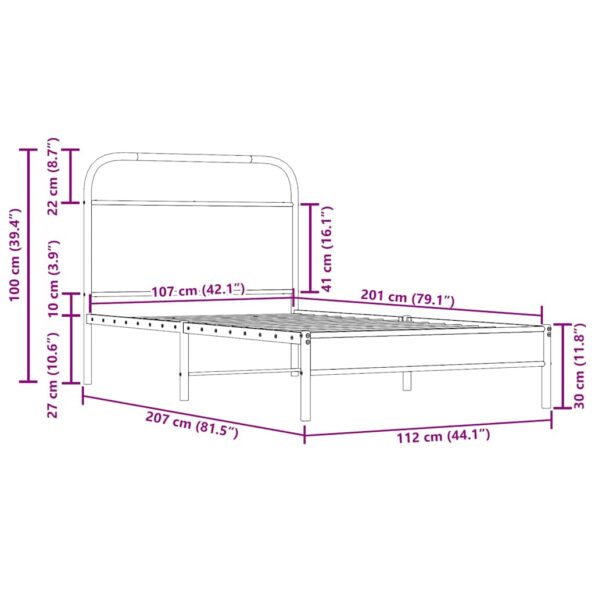 VXL8721158564467_g_en_hd_7.jpg vidaXL Posteľný rám bez matraca 107x203 cm dymový dub kompozitné drevo – Obrázok 9