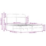 vidaXL Posteľný rám bez matraca 120x200 cm dymový dub kompozitné drevo – Obrázok 9