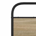 vidaXL Posteľný rám bez matraca 135x190 cm dymový dub kompozitné drevo – Obrázok 8