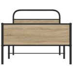 vidaXL Posteľný rám bez matraca 90x190 cm dub sonoma kompozitné drevo – Obrázok 5