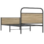 vidaXL Posteľný rám bez matraca 90x190 cm dub sonoma kompozitné drevo – Obrázok 7