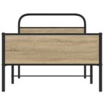 vidaXL Posteľný rám bez matraca 90x200 cm dub sonoma kompozitné drevo – Obrázok 5