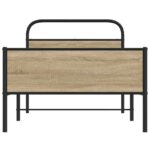 vidaXL Posteľný rám bez matraca 100x200 cm dub sonoma kompozitné drevo – Obrázok 5
