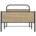 vidaXL Posteľný rám bez matraca 107x203 cm dub sonoma kompozitné drevo – Obrázok 5