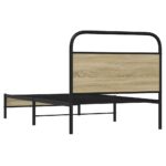 vidaXL Posteľný rám bez matraca 100x200 cm dub sonoma kompozitné drevo – Obrázok 7