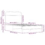 vidaXL Posteľný rám bez matraca 100x200 cm dub sonoma kompozitné drevo – Obrázok 9