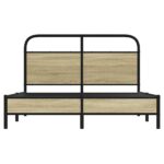 vidaXL Posteľný rám bez matraca 140x200 cm dub sonoma kompozitné drevo – Obrázok 5