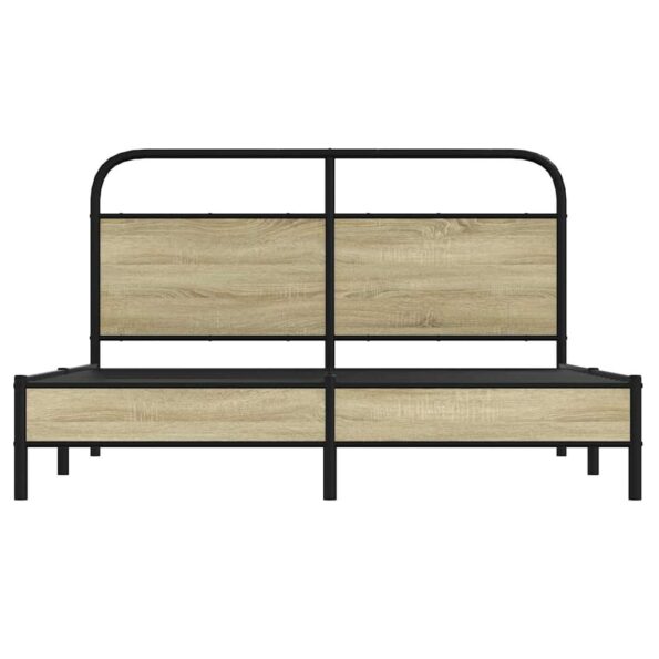 vidaXL Posteľný rám bez matraca 160x200 cm dub sonoma kompozitné drevo – Obrázok 5