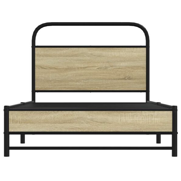 vidaXL Posteľný rám bez matraca 100x200 cm dub sonoma kompozitné drevo – Obrázok 5