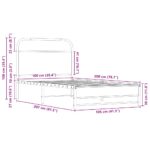 vidaXL Posteľný rám bez matraca 100x200 cm dub sonoma kompozitné drevo – Obrázok 9