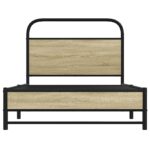 vidaXL Posteľný rám bez matraca 107x203 cm dub sonoma kompozitné drevo – Obrázok 5