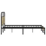 vidaXL Posteľný rám bez matraca 135x190 cm dub sonoma kompozitné drevo – Obrázok 6
