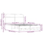vidaXL Posteľný rám bez matraca 135x190 cm dub sonoma kompozitné drevo – Obrázok 9