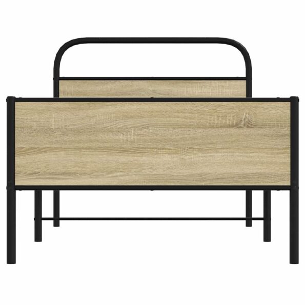 vidaXL Posteľný rám bez matraca 90x200 cm dub sonoma kompozitné drevo – Obrázok 5