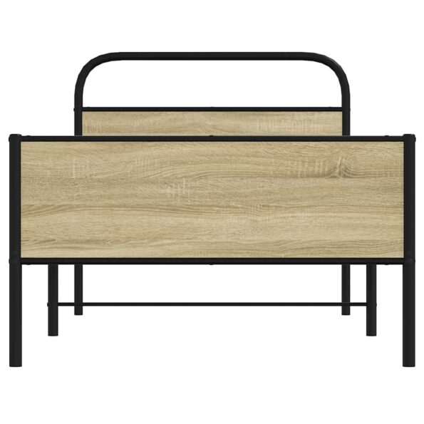vidaXL Posteľný rám bez matraca 100x200 cm dub sonoma kompozitné drevo – Obrázok 5