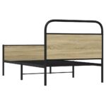 vidaXL Posteľný rám bez matraca 100x200 cm dub sonoma kompozitné drevo – Obrázok 7