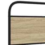 vidaXL Posteľný rám bez matraca 107x203 cm dub sonoma kompozitné drevo – Obrázok 8