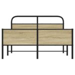 vidaXL Posteľný rám bez matraca 120x200 cm dub sonoma kompozitné drevo – Obrázok 5