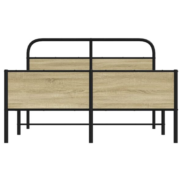 vidaXL Posteľný rám bez matraca 120x200 cm dub sonoma kompozitné drevo – Obrázok 5