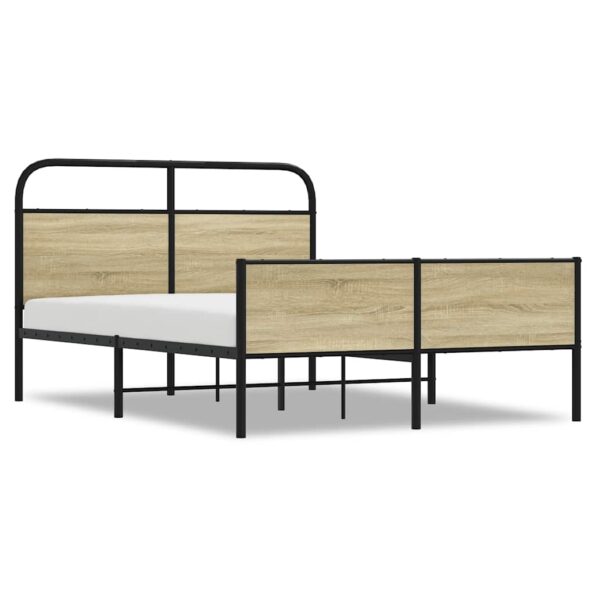 VXL8721158565419_a_en_hd_1.jpg vidaXL Posteľný rám bez matraca 140x200 cm dub sonoma kompozitné drevo – Obrázok 2