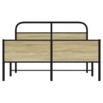vidaXL Posteľný rám bez matraca 140x200 cm dub sonoma kompozitné drevo – Obrázok 5