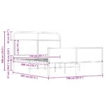 vidaXL Posteľný rám bez matraca 140x200 cm dub sonoma kompozitné drevo – Obrázok 9