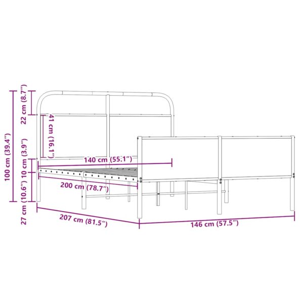 VXL8721158565419_g_en_hd_7.jpg vidaXL Posteľný rám bez matraca 140x200 cm dub sonoma kompozitné drevo – Obrázok 9