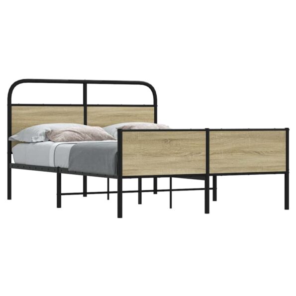 VXL8721158565419_m_en_hd_1.jpg vidaXL Posteľný rám bez matraca 140x200 cm dub sonoma kompozitné drevo – Obrázok 1
