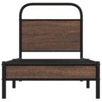 vidaXL Posteľný rám bez matraca 80x200 cm hnedý dub kompozitné drevo – Obrázok 5