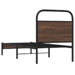 vidaXL Posteľný rám bez matraca 80x200 cm hnedý dub kompozitné drevo – Obrázok 7