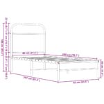 vidaXL Posteľný rám bez matraca 80x200 cm hnedý dub kompozitné drevo – Obrázok 9