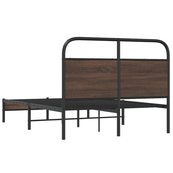 vidaXL Posteľný rám bez matraca 140x200 cm hnedý dub kompozitné drevo – Obrázok 7