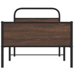 vidaXL Posteľný rám bez matraca 90x190 cm hnedý dub kompozitné drevo – Obrázok 5