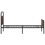 vidaXL Posteľný rám bez matraca 90x190 cm hnedý dub kompozitné drevo – Obrázok 6