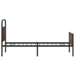 vidaXL Posteľný rám bez matraca 107x203 cm hnedý dub kompozitné drevo – Obrázok 6