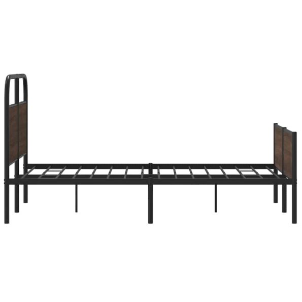 vidaXL Posteľný rám bez matraca 120x190 cm hnedý dub kompozitné drevo – Obrázok 6
