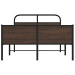 vidaXL Posteľný rám bez matraca 120x200 cm hnedý dub kompozitné drevo – Obrázok 5