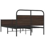 vidaXL Posteľný rám bez matraca 120x200 cm hnedý dub kompozitné drevo – Obrázok 7