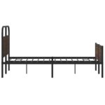 vidaXL Posteľný rám bez matraca 135x190 cm hnedý dub kompozitné drevo – Obrázok 6