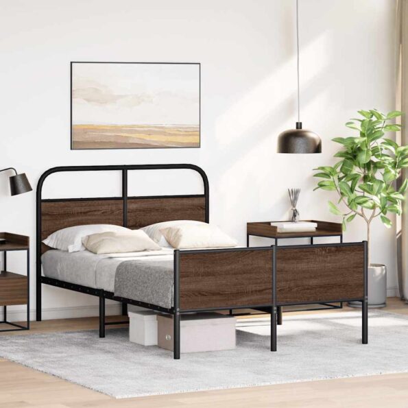 VXL8721158565952_g_en_hd_2.jpg vidaXL Posteľný rám bez matraca 140x200 cm hnedý dub kompozitné drevo – Obrázok 4