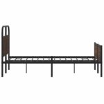 vidaXL Posteľný rám bez matraca 140x200 cm hnedý dub kompozitné drevo – Obrázok 6