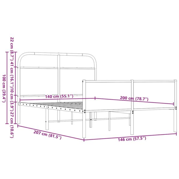 VXL8721158565952_g_en_hd_7.jpg vidaXL Posteľný rám bez matraca 140x200 cm hnedý dub kompozitné drevo – Obrázok 9