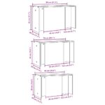 vidaXL Zasúvacie stolíky 3 ks čierne spracované drevo – Obrázok 9