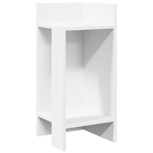vidaXL Bočné stolíky 2 ks s policou biele 25,5x27x60 cm – Obrázok 2