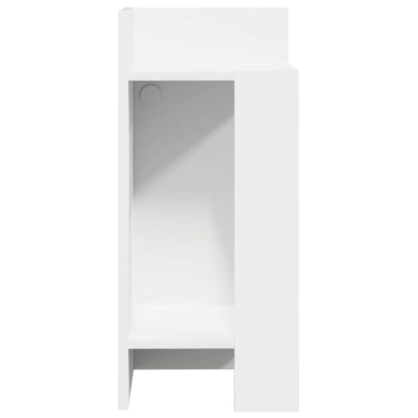 vidaXL Bočné stolíky 2 ks s policou biele 25,5x27x60 cm – Obrázok 5