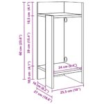 vidaXL Bočné stolíky 2 ks s policou biele 25,5x27x60 cm – Obrázok 9