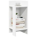 vidaXL Bočné stolíky 2 ks s policou biele 25,5x27x60 cm