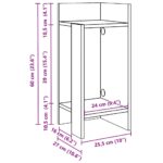 vidaXL Bočné stolíky 2 ks s policou čierny 25,5x27x60 cm – Obrázok 10