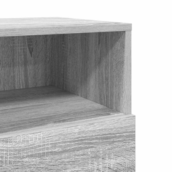 vidaXL Nočné stolíky 2 ks s 2 zásuvkami sivé sonoma 36x36x68 cm – Obrázok 10