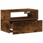 vidaXL Nástenné nočné stolíky 2 ks dymový dub 45x26x28,5 cm – Obrázok 5